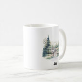 Weihnachts-Winter-Bergwald-Abenteuer Wolf Kaffeetasse (VorderseiteRechts)