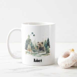 Weihnachts-Winter-Bergwald-Erlebnisbär Kaffeetasse