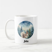 Weihnachts-Winter-Bergwald Holiday Eichhörnchen Kaffeetasse (Links)
