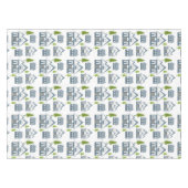 Weihnachts-Winter-Bild graue Häuser grüne Bäume w Tischdecke (Vorderseite (Horizontal))