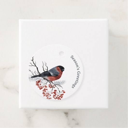 Weihnachts-Winter-Bird-Round-Geschenketiketten Geschenkanhänger (Beispiel)