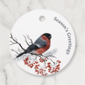 Weihnachts-Winter-Bird-Round-Geschenketiketten Geschenkanhänger (Vorderseite)