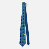 Weihnachts Winter blau modern Neck Tie Krawatte (Vorderseite)