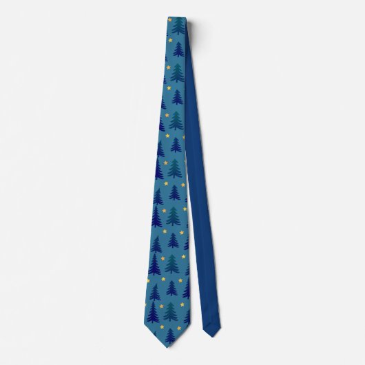 Weihnachts Winter blau modern Neck Tie Krawatte (Vorderseite)