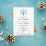 Weihnachts Winter Blue Snowflake Couple Dusche Einladung<br><div class="desc">Feiern Sie die Liebe mit dieser bezaubernden Weihnachts-Winter blauen Schneeflocken Dusche Einladung! Dieses Design zeichnet sich durch eine bezaubernde Aquarellmalerei eines Paares aus, das unter einem wirbelnden Schneeflocken in zartem Blau umarmt wurde. Die sanften Farbtöne des Winterblau und die sanften Pinselstriche sorgen für ein romantisches und skurriles Ambiente, ideal für...</div>
