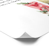 Weihnachts Winter Blumenblut und bubbly Bar Poster (Ecke)