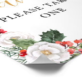 Weihnachts-Winter-Brautparty Lieblingsunterschrift Poster (Ecke)