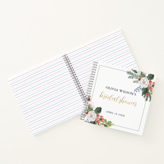Weihnachts-Winter-Brautparty Notizblock (Innenseite)