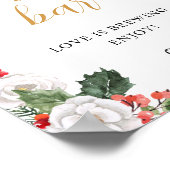 Weihnachts-Winter-Coffee-Bar-Tischschild Poster (Ecke)
