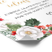 Weihnachts Winter Datum Nacht Brautparty Unterschr Poster (Ecke)