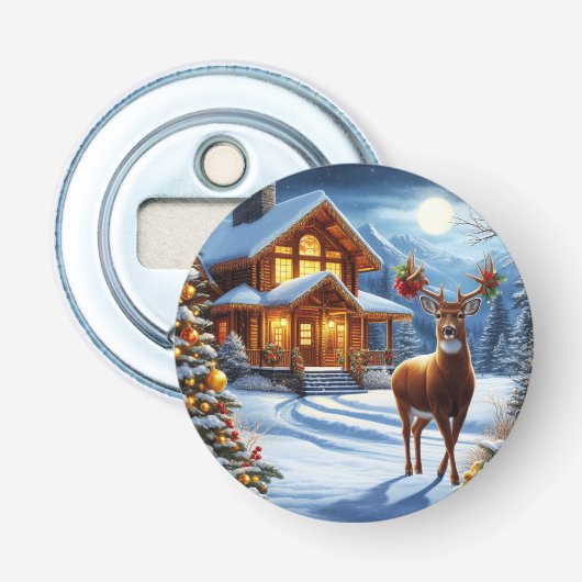 Weihnachts-/Winter-Deferlodge Flaschenöffner (Vorderseite)
