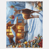 Weihnachts-/Winter-Deferlodge Fleecedecke (Vorderseite)