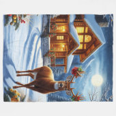 Weihnachts-/Winter-Deferlodge Fleecedecke (Vorderseite (Horizontal))