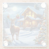 Weihnachts-/Winter-Deferlodge Glasuntersetzer (Rückseite)