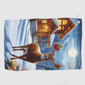 Weihnachts-/Winter-Deferlodge Golfhandtuch (Horizontal)