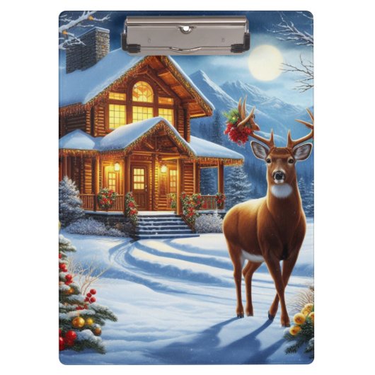 Weihnachts-/Winter-Deferlodge Klemmbrett (Vorderseite)