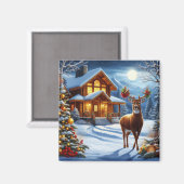 Weihnachts-/Winter-Deferlodge Magnet (Vorderseite/Rückseite)