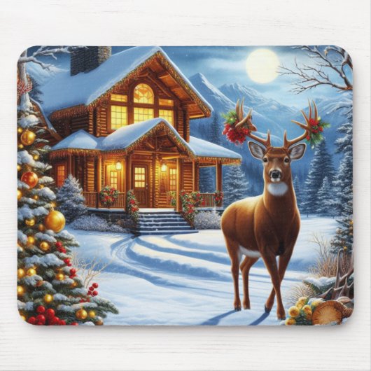 Weihnachts-/Winter-Deferlodge Mousepad (Vorne)