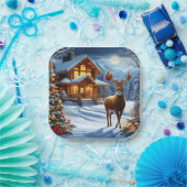 Weihnachts-/Winter-Deferlodge Pappteller (Party)