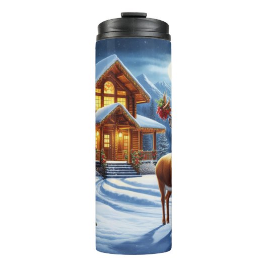 Weihnachts-/Winter-Deferlodge Thermosbecher (Vorderseite)