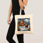Weihnachts-/Winter-Deferlodge Tragetasche (Vorderseite (Produkt))