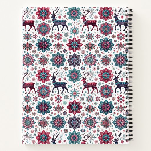 Weihnachts-Winter-Design-SpiralNotebook Notizblock (Rückseite)