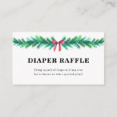 Weihnachts Winter Diaper Raffle Baby Dusche Begleitkarte (Vorderseite)