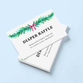 Weihnachts Winter Diaper Raffle Baby Dusche Begleitkarte