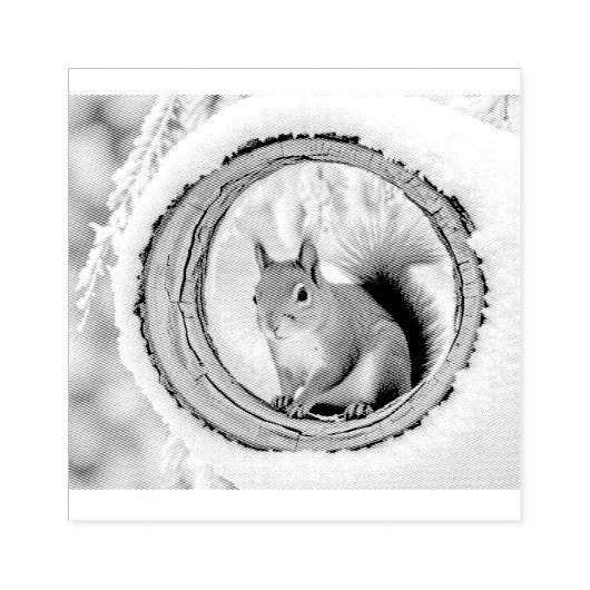 Weihnachts-Winter-Eichhörnchen Gummistempel (Prägung)