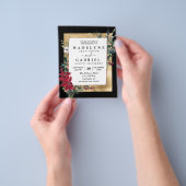 Weihnachts Winter Elegante Poinsettia Goldene Hoch Flyer (Gruppe)