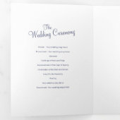 Weihnachts Winter fallender Schnee Grafik Hochzeit Dreifach-gefaltete Programmkarte (Innen Erste Seite)