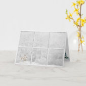 Weihnachts-Winter-Fenster Karte (Gelbe Blume)