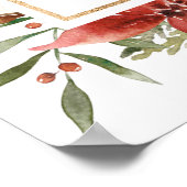 Weihnachts Winter Foliage Red Wedding Willkommensz Poster (Ecke)