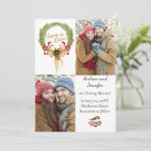 Weihnachts-Winter-Foto Einladung (Stehend Vorderseite)