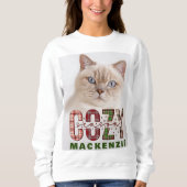 Weihnachts Winter Gemütliche Jahreszeit Kundenspez Sweatshirt (Vorderseite)