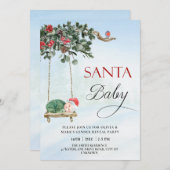 Weihnachts-Winter-Gender-Party Einladung (Vorne/Hinten)