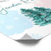 Weihnachts-Winter-Gender-Party Poster (Ecke)