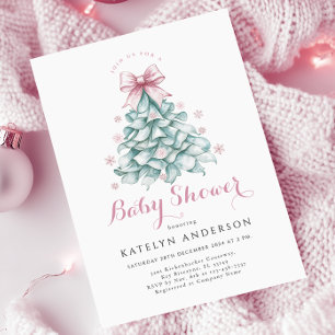 Weihnachts Winter Girl Baby Dusche Einladung
