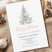 Weihnachts Winter Girl Baby Dusche Einladung