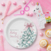 Weihnachts Winter Girl Baby Dusche Pappteller (Party)