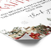 Weihnachts-Winter-Girl-Babyduschmaschine Windelwin Poster (Ecke)