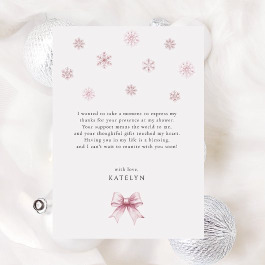 Weihnachts-Winter-Girl-Kinderdusche Danke Ihrer Ka