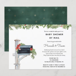 Weihnachts Winter Grün Mailbox Dusche by Mail Einladung