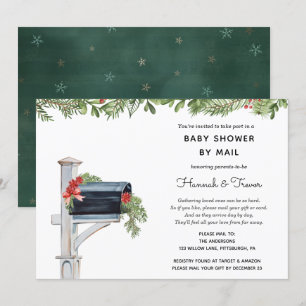 Weihnachts Winter Grün Mailbox Dusche by Mail Einladung