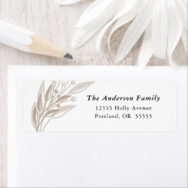 Weihnachts-Winter-Grün Tan Rücksendeadresse