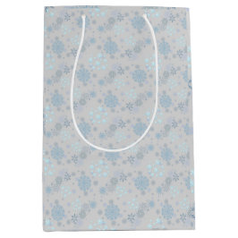 Weihnachts-Winter-Hanukkah-Schneeflocken-Design Mittlere Geschenktüte