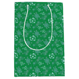 Weihnachts-Winter-Hanukkah-Schneeflocken-Design  Mittlere Geschenktüte