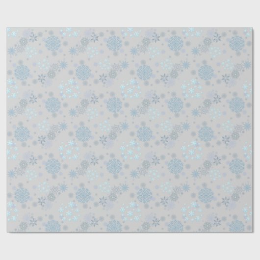 Weihnachts-Winter-Hanukkah-Schneeflockendesign Geschenkpapier (Flach)
