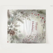 Weihnachts-Winter-Hintergrund Wandteppich (Vorderseite (Horizontal))