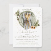 Weihnachts Winter Hochzeit Probe Dinner Einladung (Vorderseite)